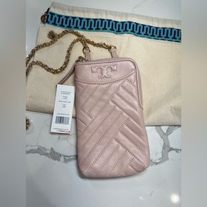 Tory Burch Alexa Phone Crossbody in Shell Pink
